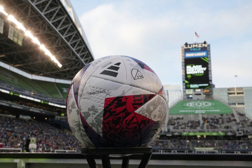 sounders soccer ball general view