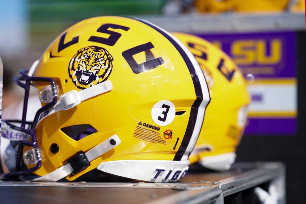 LSU football helmet