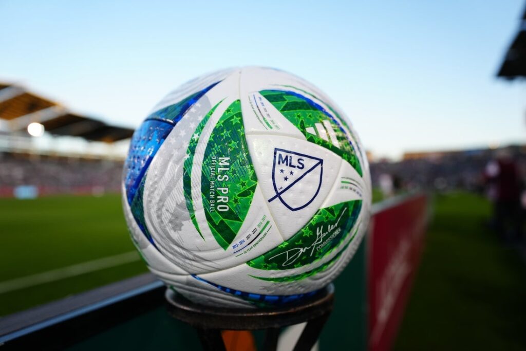 mls soccer balls general view