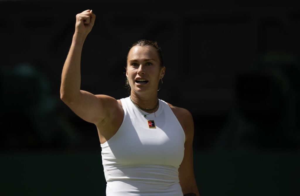 sabalenka react