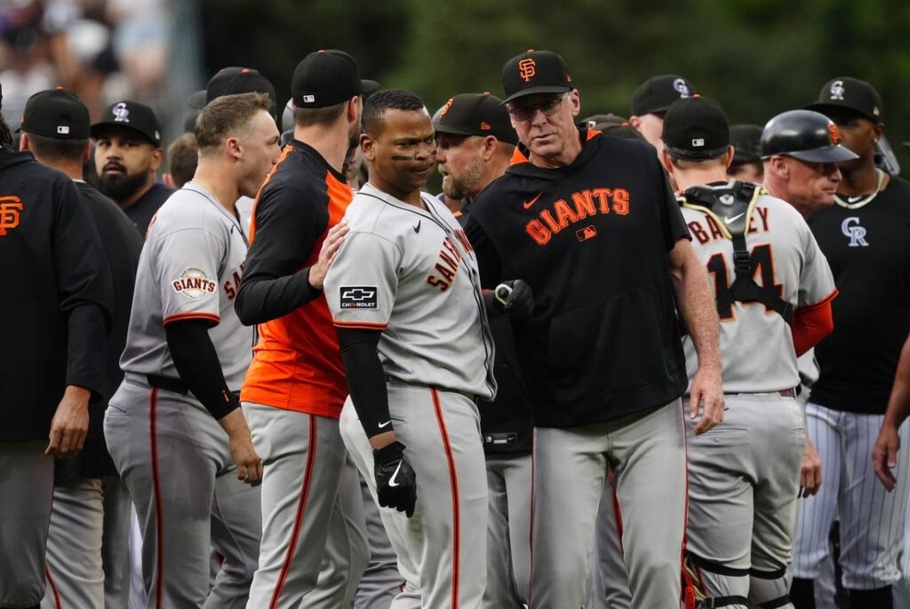 Giants, Rockies, benches