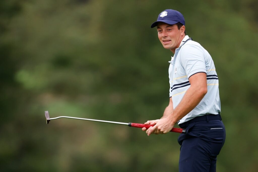 viktor hovland reacts
