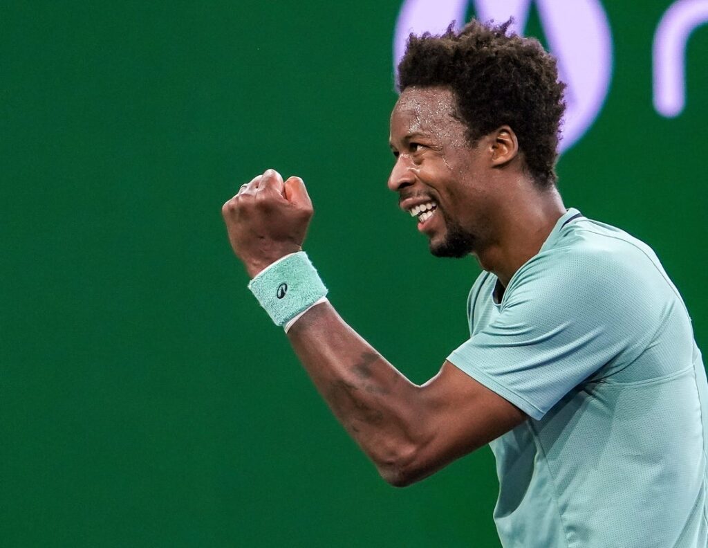 gael monfils celebrate