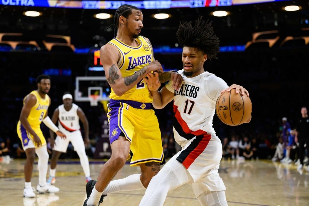 blazers Lakers