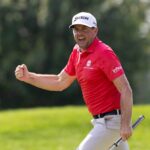 Keegan Bradley reacts