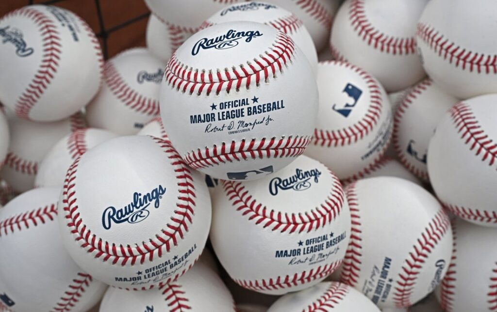 mlb baseballs general view