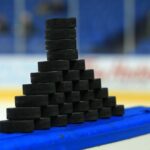 hockey pucks general view