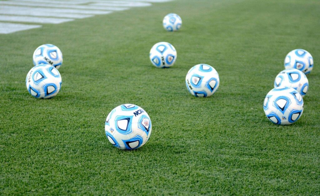 college soccer ball general view