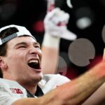 Fernando Mendoza celebrates