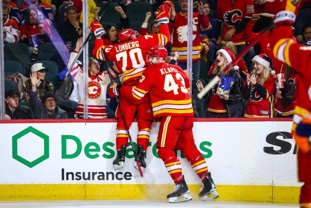Flames celebrate