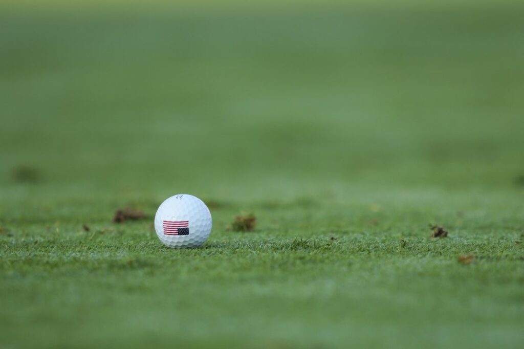golf ball flag