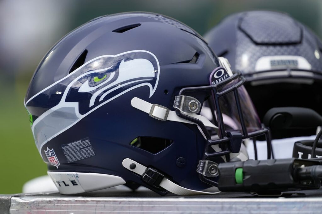 Seahawks, helmet, view