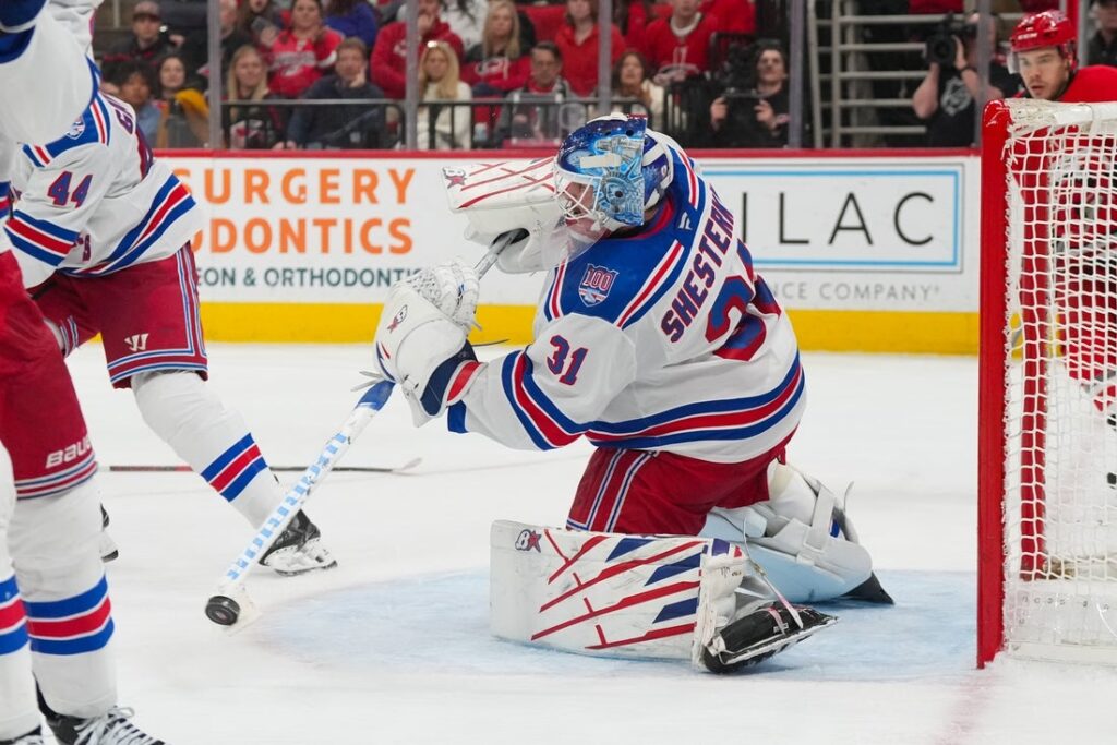 Rangers G Igor Shesterkin being evaluated for lower-body injury - Field  Level Media - Professional sports content solutions | FLM