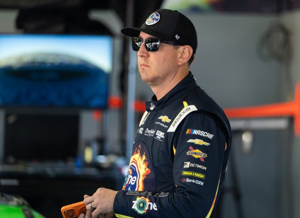Feb 13, 2026; Daytona Beach, Florida, USA; NASCAR Cup Series driver Kyle Busch (8) during practice for the Daytona 500 at Daytona International Speedway. Mandatory Credit: Mark J. Rebilas-Imagn Images