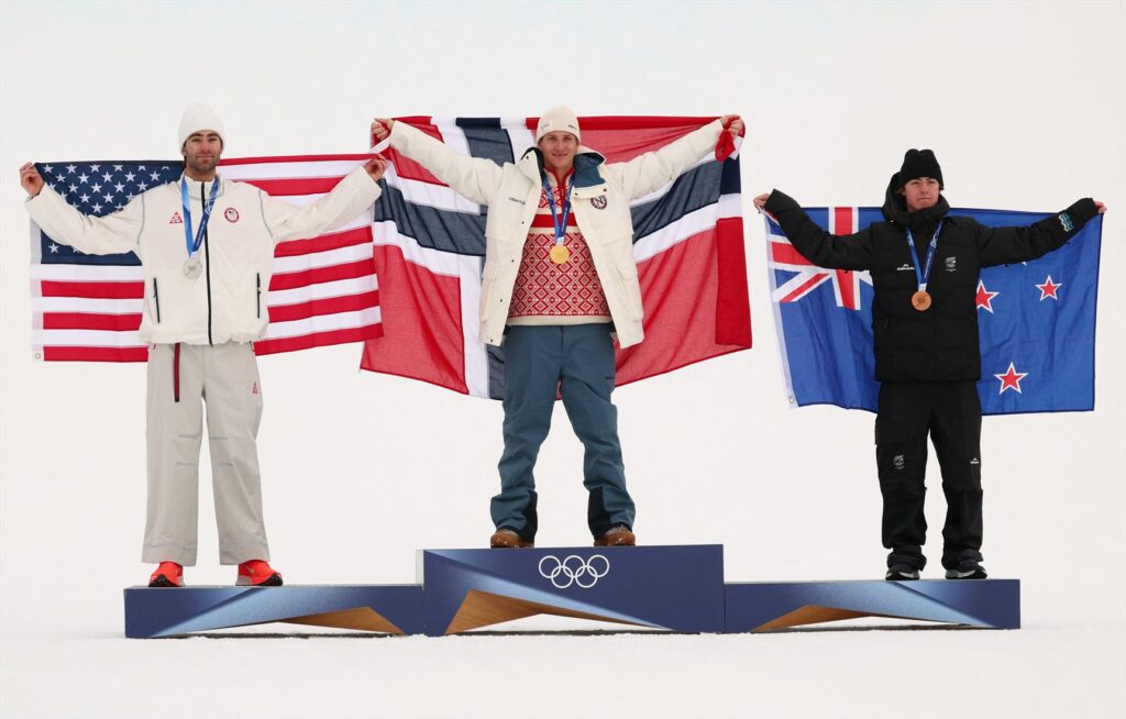 milan cortina, olympics, slopestyle, birk ruud, alex hall, luca harrington