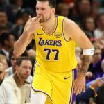 luka doncic celebrates