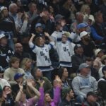 delta center hockey fans