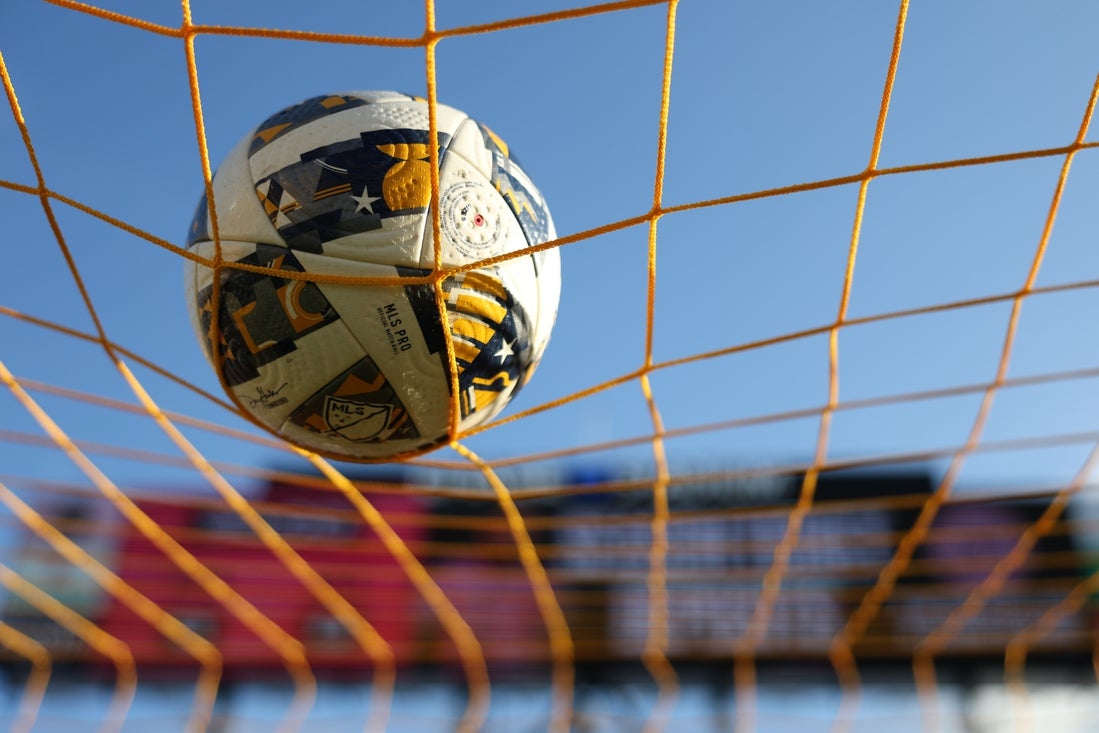 Sep 28, 2024; Fort Lauderdale, Florida, USA; General view of MLS ball before the match between the Charlotte FC and the Inter Miami CF at Chase Stadium. Mandatory Credit: Nathan Ray Seebeck-Imagn Images