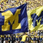 michigan football flag cheerleaders