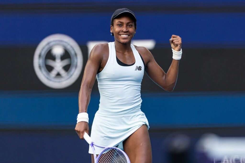 coco gauff reacts
