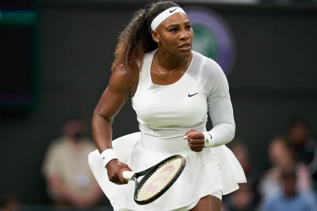 serena williams wimbledon react