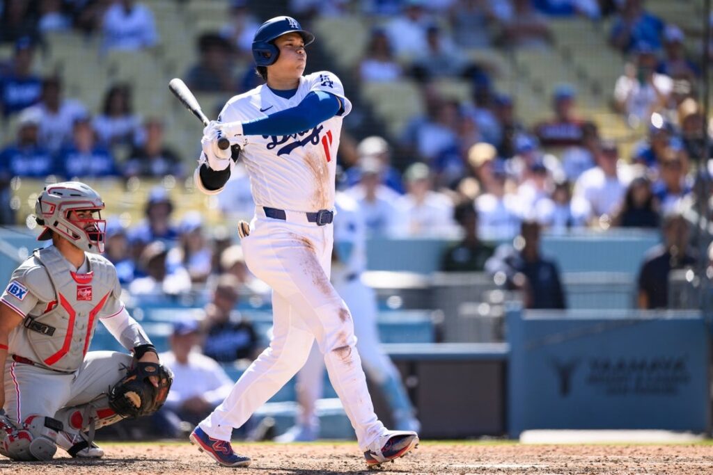 Shohei Ohtani swings
