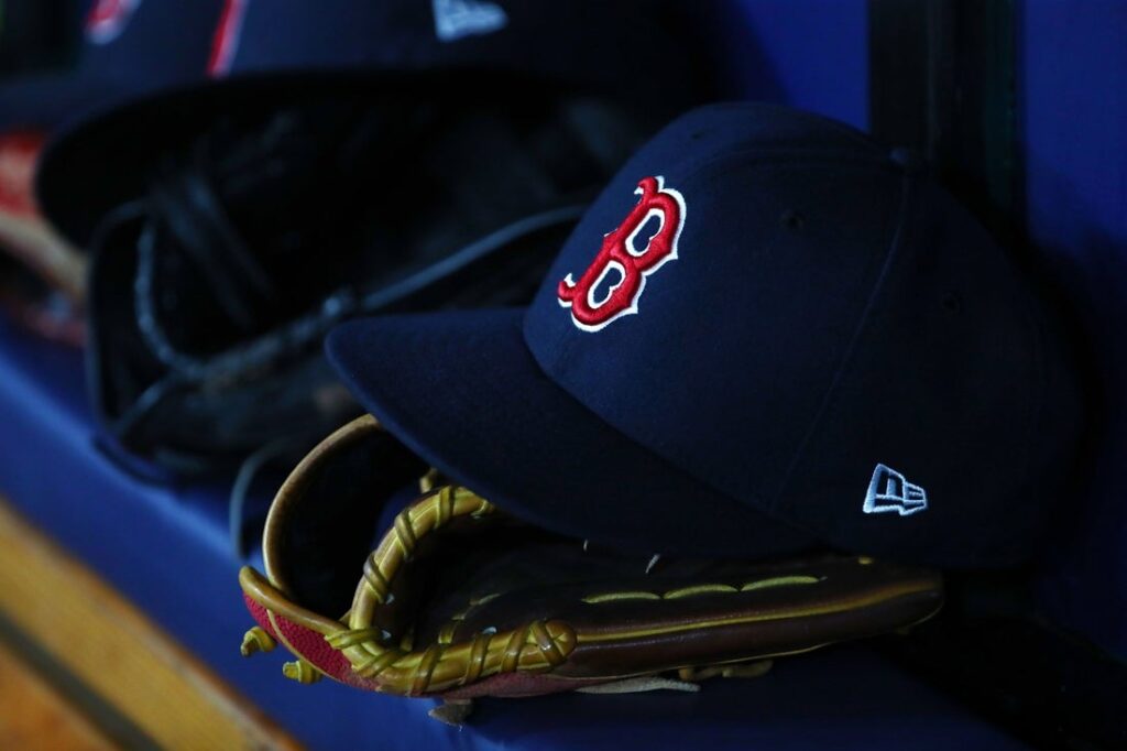 red sox, hat, view