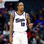 DeMar DeRozan reacts