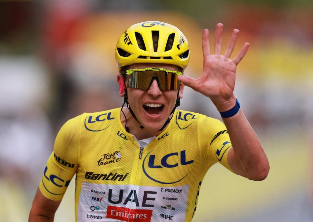 Tadej Pogacar, Tour de France, yellow jersey