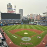 Cleveland, Guardians, wildfires, haze, smoke, air quality, Canada, Progressive Field