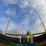 football goal posts general view