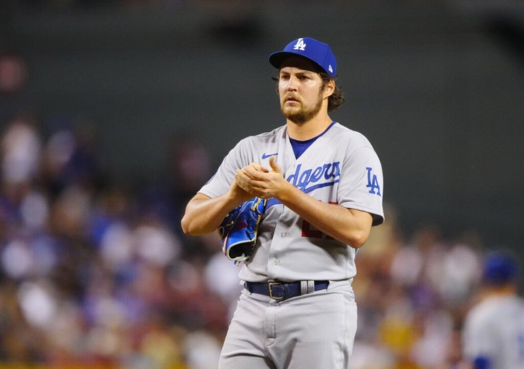 Trevor Bauer reacts