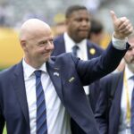 Gianni Infantino reacts