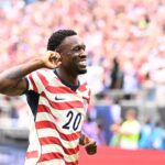 Folarin Balogun reacts