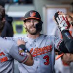 taylor ward orioles celebrate