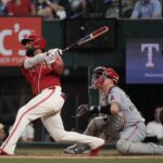 angels rangers hit