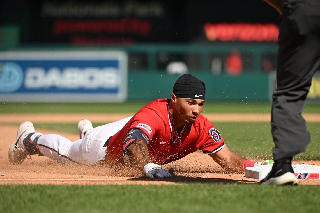 Nationals rally late to sweep Angels