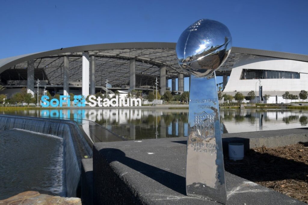Super bowl trophy general view lombardi