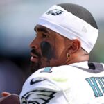 jalen hurts eagles sideline